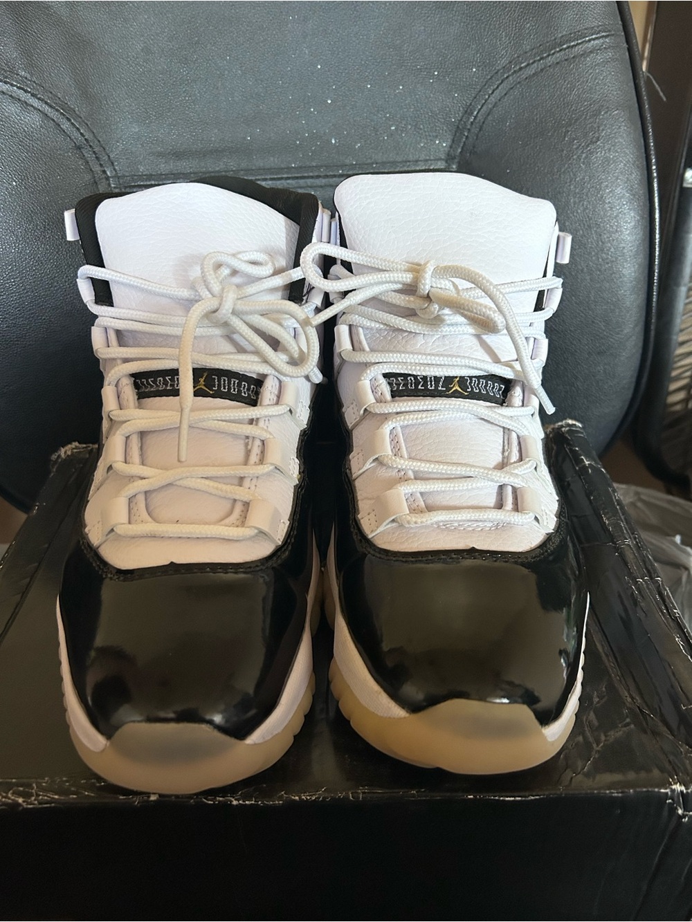 Jordan Men's Retro High-Top Sneakers in Black, White and Gum
